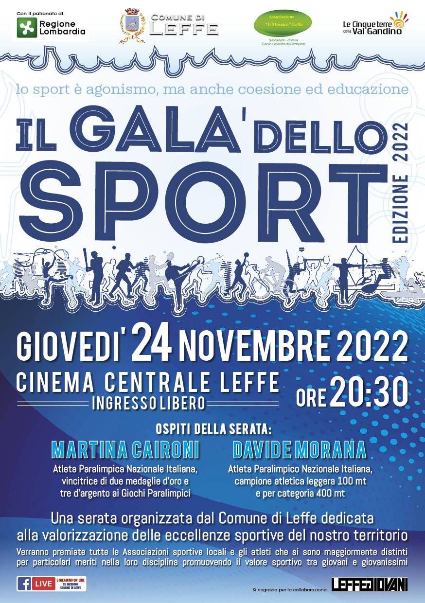 COMUNE DI LEFFE   IL GALA DELLO SPORT   volantino A5